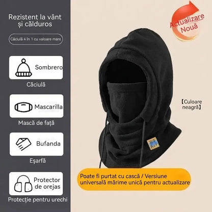 ❄️Căciulă termică cu acoperire completă și căptușeală din fleece, care asigură protecție termică la temperaturi de până la -20 de grade Celsius. ⛷️ Ideală pentru schi, motociclism și activități în aer liber.