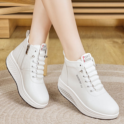 🎁👢【35-41】2025 Nowy styl jesień/zima, wygodne i oddychające damskie buty, podwyższenie o 5 cm