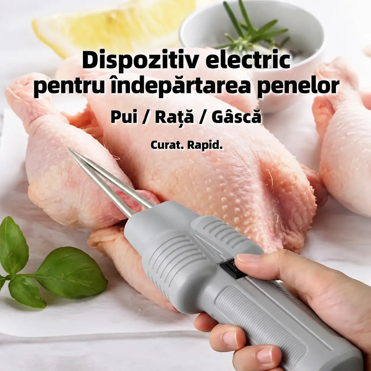 🦆🛒【REDUCERE 45%】🦆🦆 Aparat electric pentru îndepărtarea penelor de pasăre｜Îndepărtare eficientă a penelor, economisește timp și energie