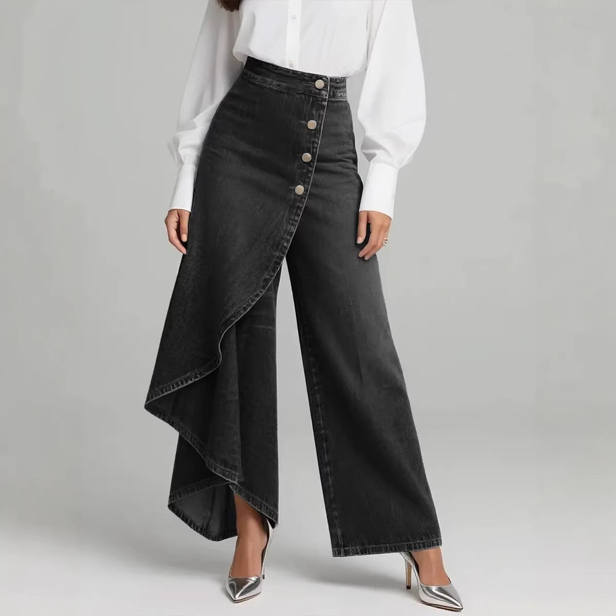 ❤️‍🔥✨【S-3XL】Blugi de damă cu talie înaltă și croială largă, design lejer și elegant