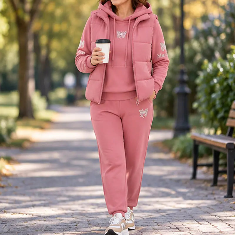 【M-4XL】💟💞Nou set casual din trei piese pentru 2026 (vestă + top + pantaloni)