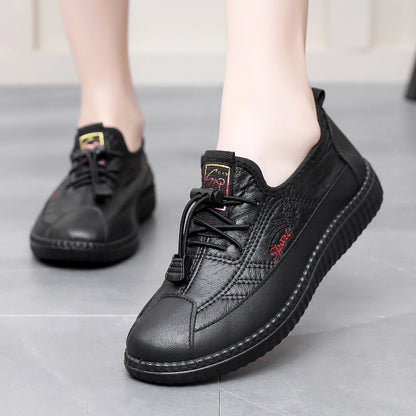 【35-41】Pantofi mici din piele cu talpă moale și antiderapantă pentru femei-3769850