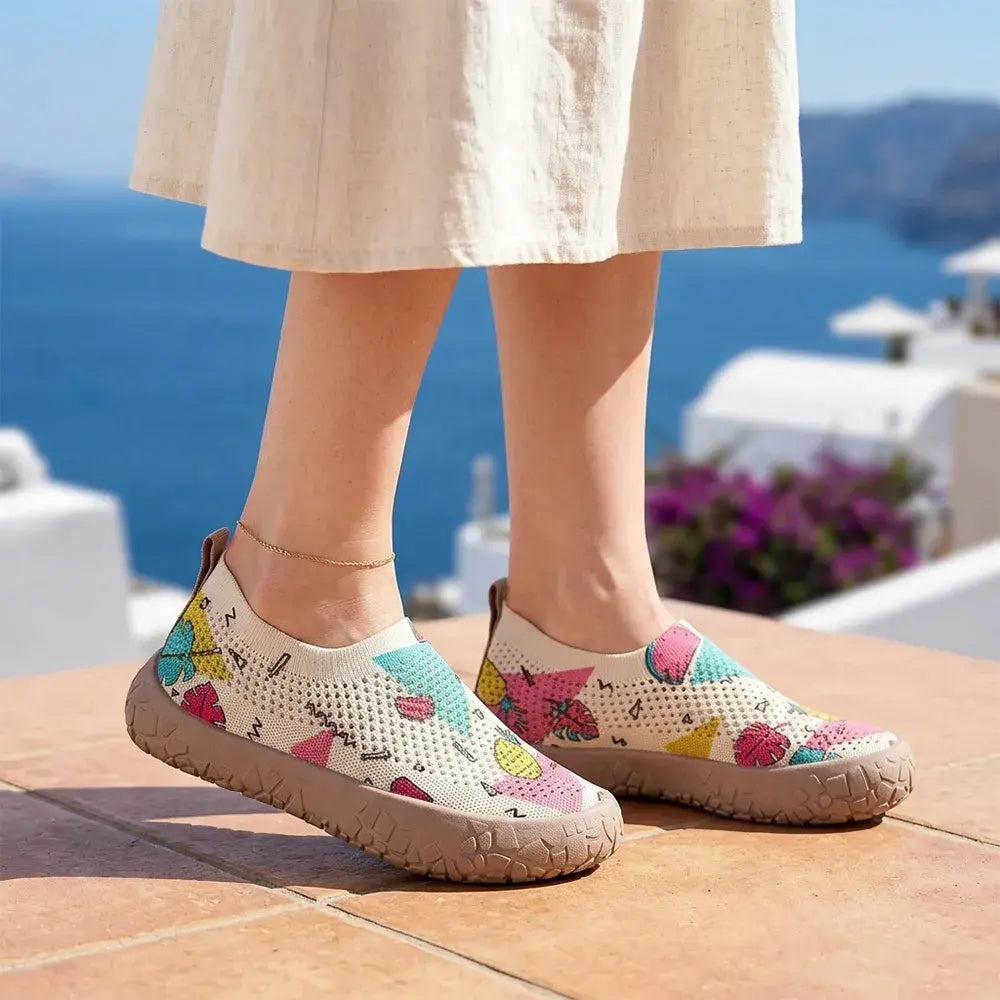 【36-43】Pantofi sport damă din pânză imprimată - ușori, cu talpă moale, pentru zi cu zi - mocasini respirabili, pictați