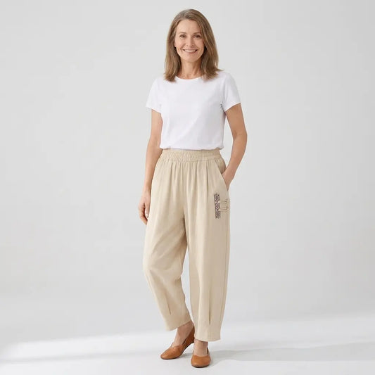 👖🔥【M–4XL】Pantaloni de vară ușori și vaporoși din bumbac-in - pantaloni moderni, casual, până la gleznă