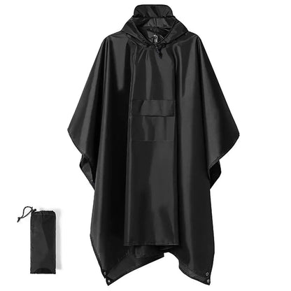 🏕️ Poncho de ploaie multifuncțional 3 în 1 | Pelerină impermeabilă + Cort de camping + Saltea de sol | Pentru drumeții și camping 🌧️
