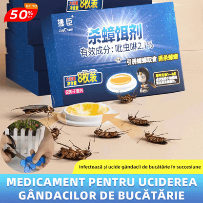 🛡️🏠【40 bucăți】💥Gel profesional pentru combaterea gândacilor, momeală pentru uz casnic, netoxic, sigur pentru mame și copii