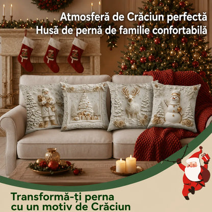 Reducere de Crăciun 49% 🎄 Fețe de pernă cu tematică de Crăciun【Set de 4 bucăți】