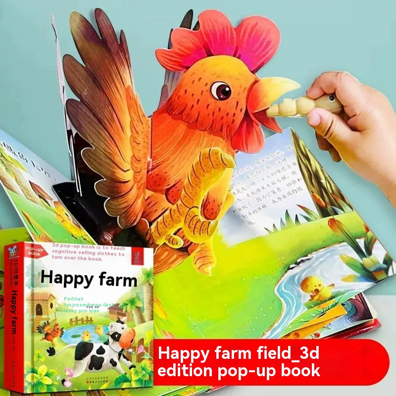 【Kupte 2, dostanete 2 zadarmo】4 kusy 🎁🎁 3D kniha s vyskakovacím oknem a zvieratami