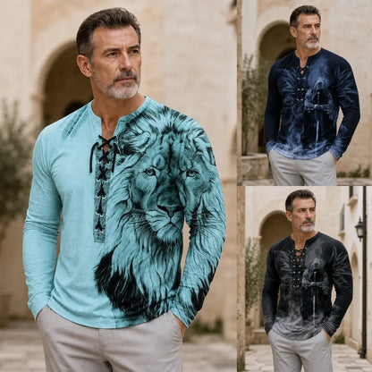 🦁🦁2026【Nou】Tricou casual bărbătesc cu imprimeu 3D