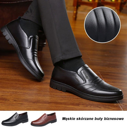 🔥【39-44】2025 нови мъжки ежедневни кожени бизнес обувки