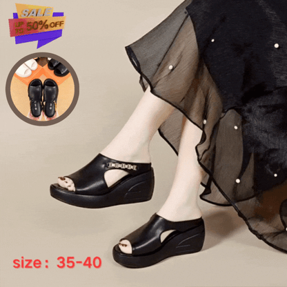 🔥👡【35-40】Sandale elegante cu pană pentru femei