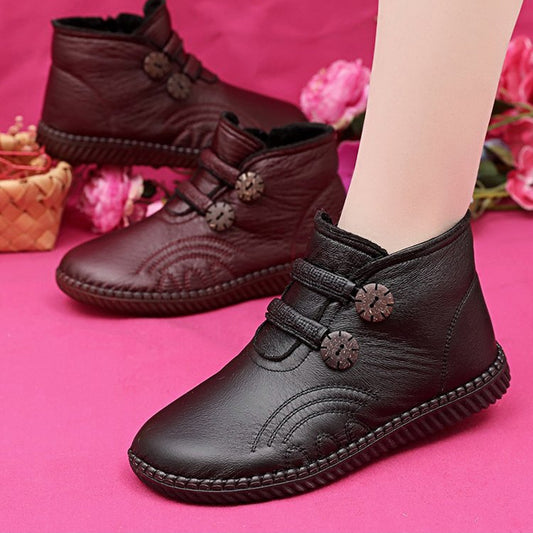 【35-40】Pantofi antiderapanti dama din piele de toamna si iarna lucrati manual italian-3782333