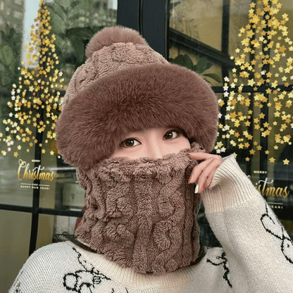 🔥【Ograniczony czas - połowa ceny】🔥🐏Nowy model czapki i szalu, grube i puszyste, odporne na wiatr i chłod