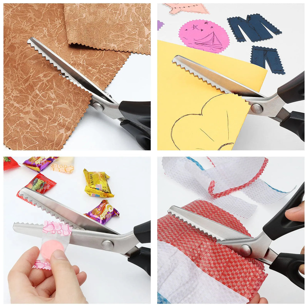 🔥✂️ Foarfecă zimțată pentru țesături, disponibilă în 5 dimensiuni