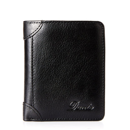 50% REDUCERE 👝✨ Portofel nou pentru bărbați, anti-furt, din piele naturală