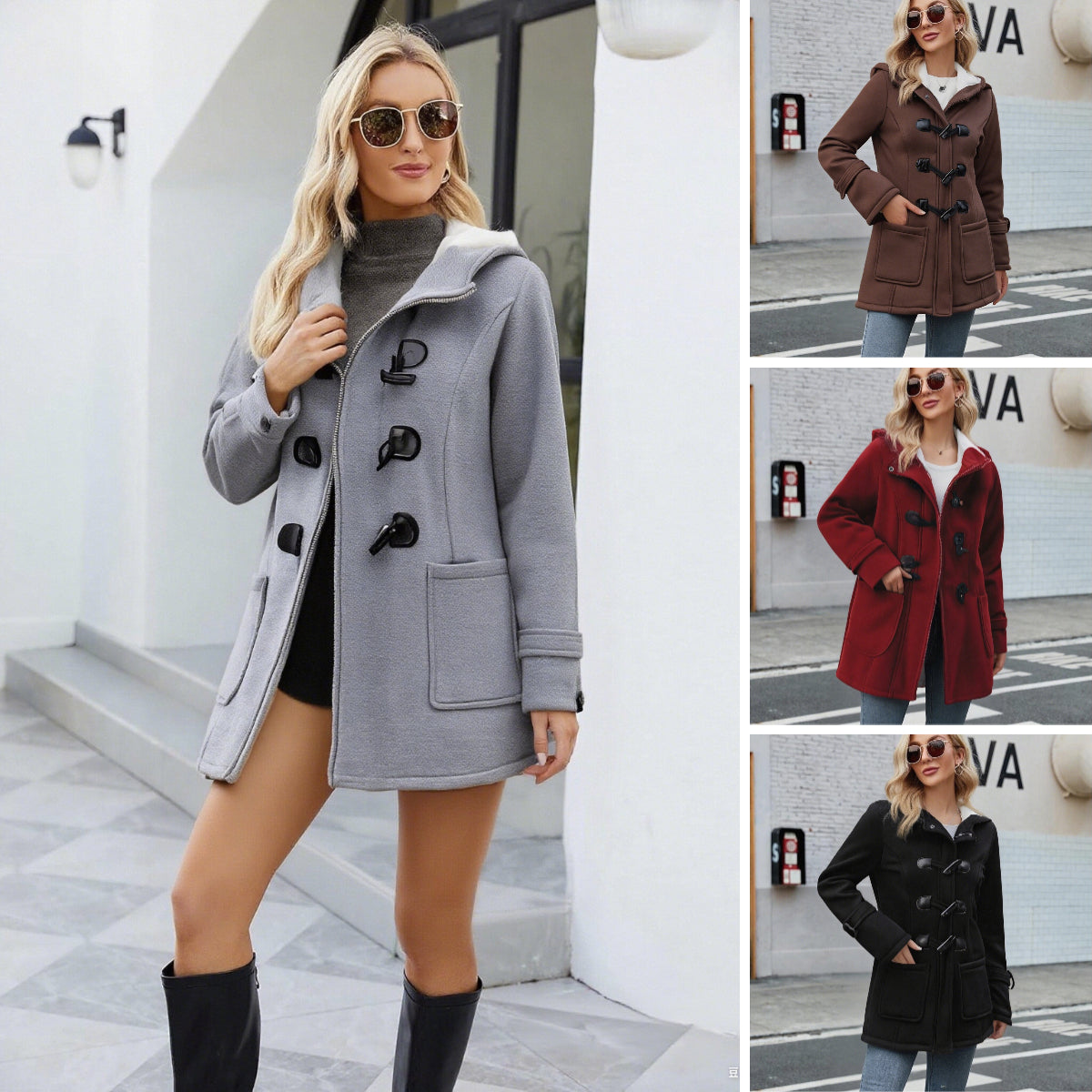 🔥Ostatni dzień 50% zniżki - Ciepłe damskie kurtki z kapturem, długość midi