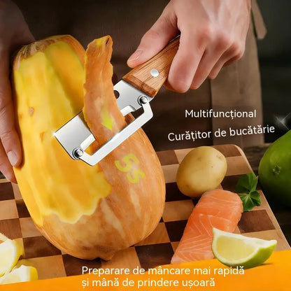 ✅ Cumpără unul, primești unul gratuit (2 articole în total) 🧅🔪 Curățător de legume multifuncțional 3 în 1: Curățează, toacă legume, deschide sticle! 🔥