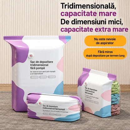 🧳 5 bucăți la doar 159 lei! 💨 Saci de depozitare în vid, încăpători, flexibili și practici: fără pompă, cu închidere etanșă, ideali pentru a economisi spațiu în valiză și acasă! ✈️  复制