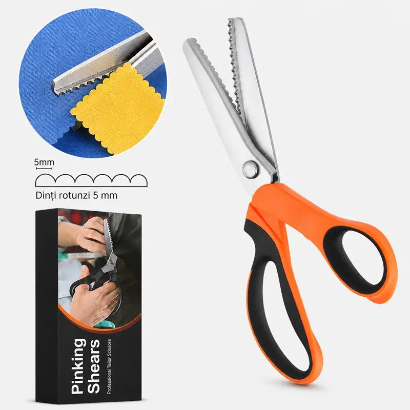✂️ Taie impecabil și previne deșirarea materialelor! Foarfecă profesională ZIG-ZAG / Valuri pentru croitorie și lucru manual! ✨