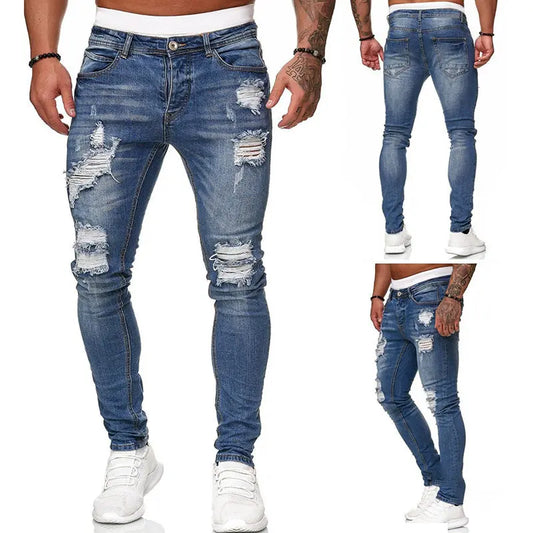 👖Blugi skinny rupți pentru bărbați, reducere 50%🏆