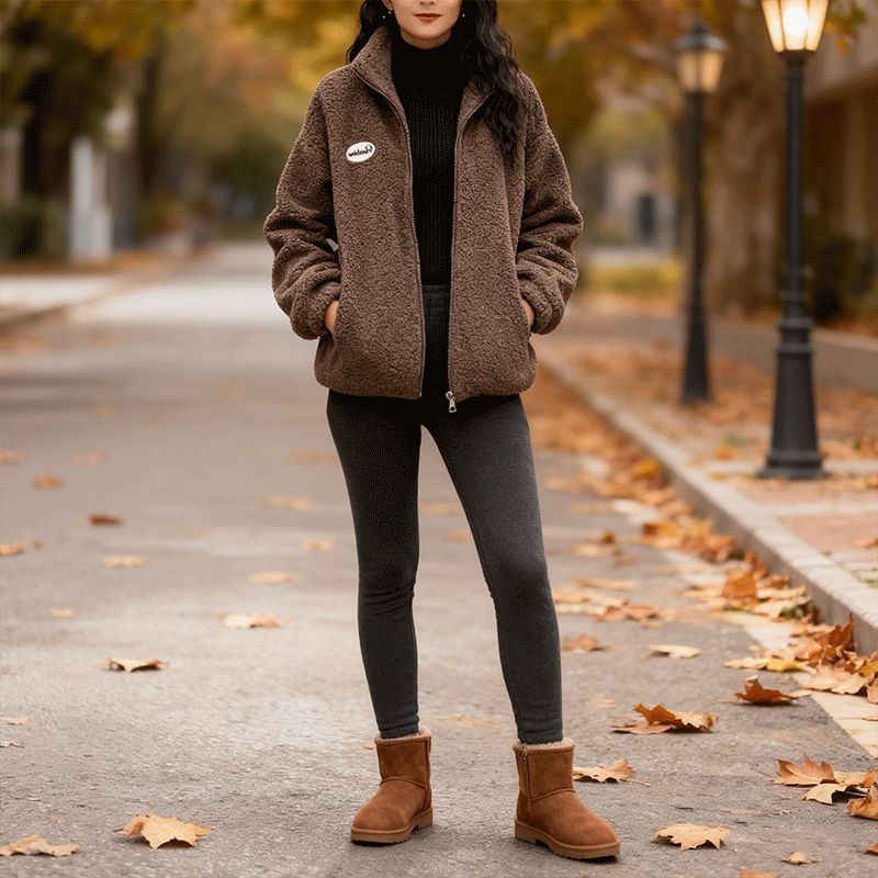 【⚡50% намаление за есен и зима⚡】Дамска пуховина от памук с дебела памучна овчина за есен и зима