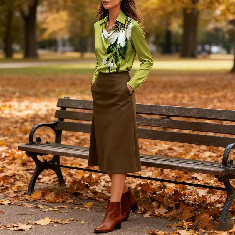 🔥🍁【Νέο Φθινόπωρο】【S-3XL】🌷Νέο απλό και κομψό γυναικείο πουκάμισο