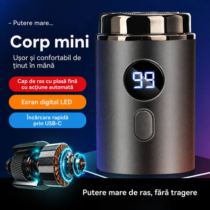 🔥Ofertă specială: 50% REDUCERE🔥 Mini aparat de ras electric puternic pentru bărbați, cu afișaj digital