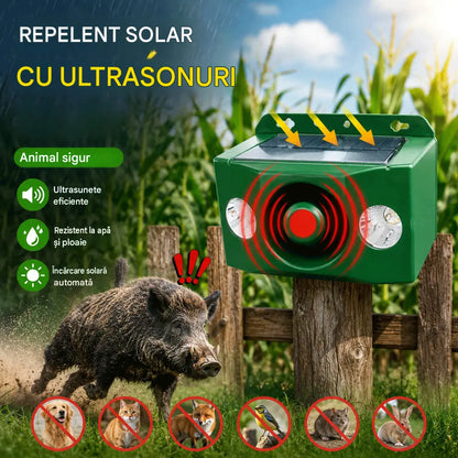 🔥【50% REDUCERE】🐅Dispozitiv cu ultrasunete pentru alungarea animalelor sălbatice, alimentat solar