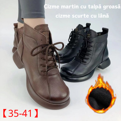 😍【35-40】 2024 toamna si iarna noua moda retro cizme Martin cu varf rotund-3854888