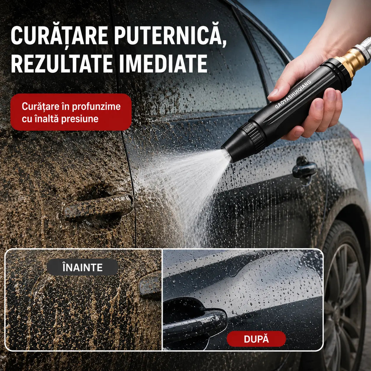 Ultima zi cu 55% reducere - 【2 seturi la 129 lei】Pistol de pulverizare cu apă de înaltă presiune pentru uz casnic