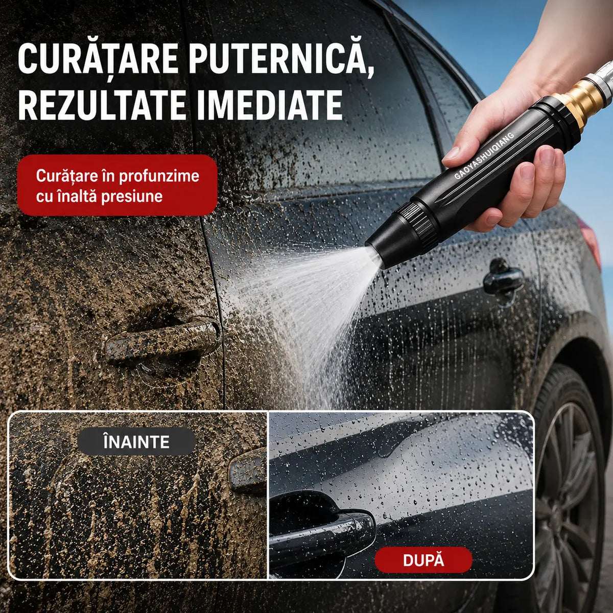 Ultima zi cu 55% reducere - 【2 seturi la 129 lei】Pistol de pulverizare cu apă de înaltă presiune pentru uz casnic