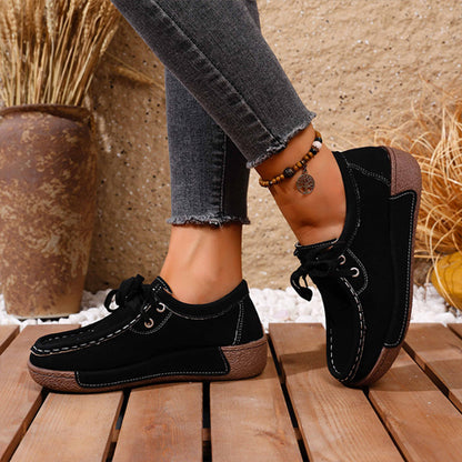 【Купете 1, получете 1 безплатно】Нови каузални обувки от плюш с мрежеви ремъзи от есенната колекция 2025 г