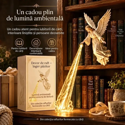 🎃🔥 Decorațiune luminoasă LED 3D în formă de înger | Decorațiune fantastică luminoasă pentru raft