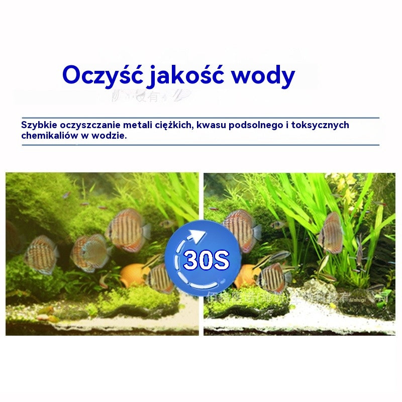 【Kup 1, a 1 dostaniesz gratis】💦🐟Tabletki oczyszczające polimery ｜Szybko usuwają chlor i stabilizują wodę ｜Podmiana wody w akwarium bez osadzania się wody