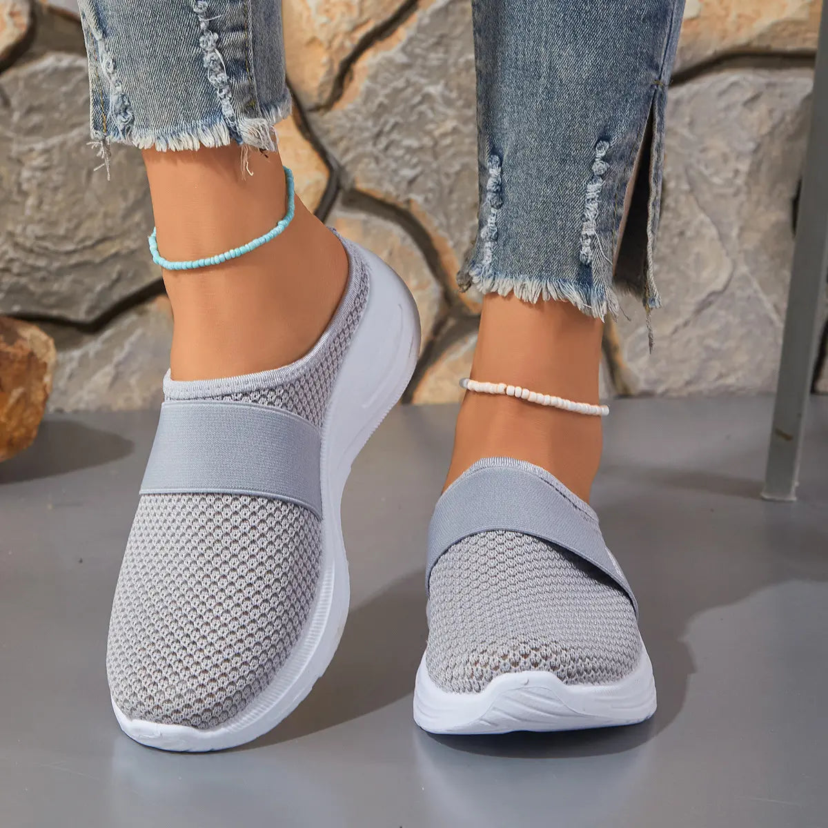 🎁【36-41】Pantofi casual respirabili din plasă pentru femei | Ușori, confortabili și care se pot mări în înălțime