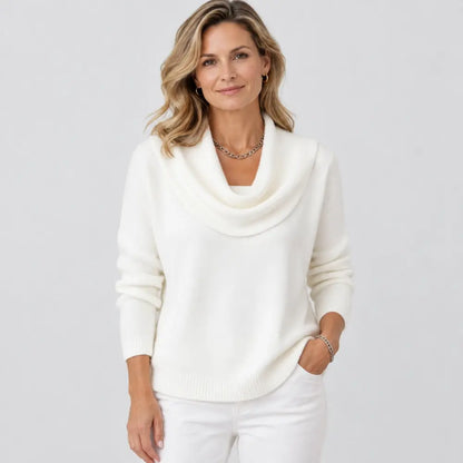 【S–3XL】Bluză tricotată nouă de damă, într-o singură culoare, pentru toamnă și iarnă – moale și confortabilă