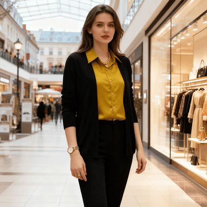 【Jesień/Zima 50% OFF】【L-5XL】2025 Nowa jesienna fałszywa koszula dwuczęściowa, elegancki styl