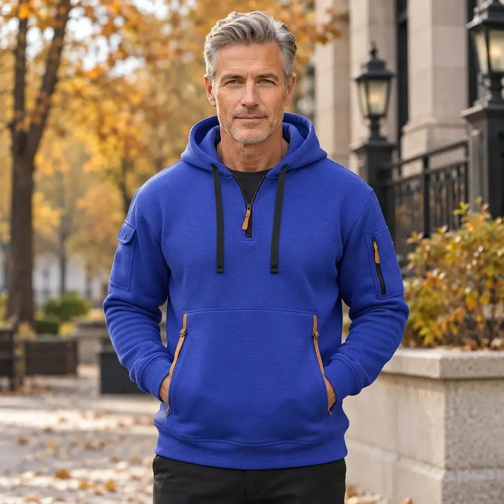 🍂【Ofertă limitată în timp: Reducere 50%🔥】Noutăți toamnă/iarnă: Hanorac bărbătesc cu fermoar și buzunare multiple