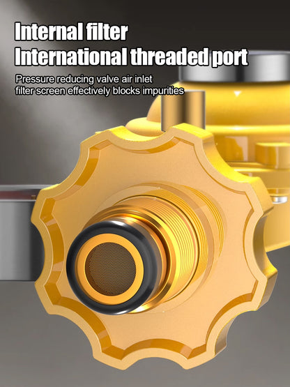 💥🏡【Cumpărați unul și primiți unul gratis】🏡Manometru de presiune a gazului cu protecție împotriva exploziilor și reductor de presiune💥