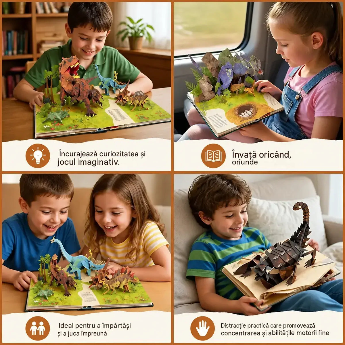 📢📢 Reducere de 50%! 🦕📖 Enciclopedie interactivă 3D cu dinozauri