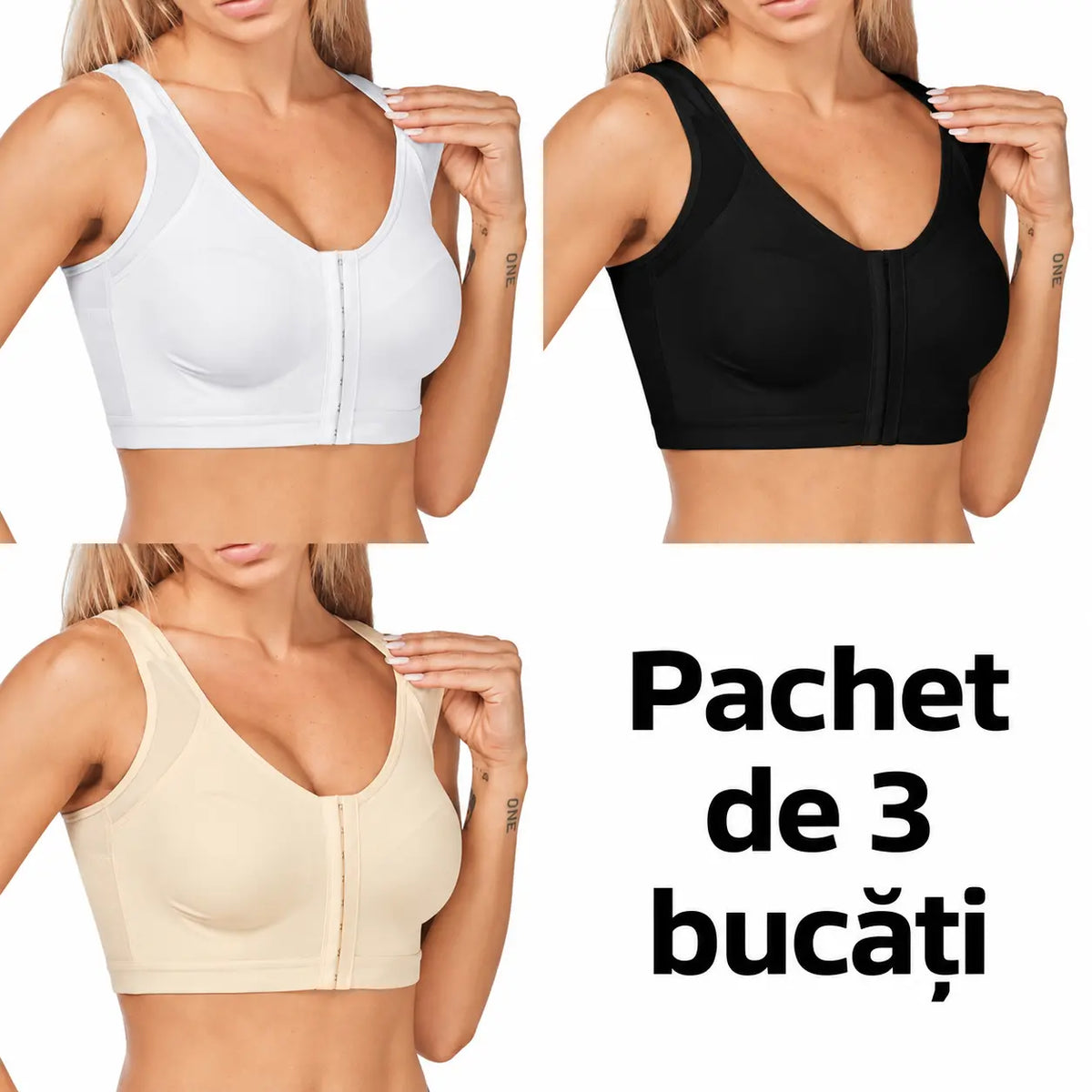 🥰【Cumperi 1, primești 2 GRATIS】👙【40–120 kg】Sutien cu acoperire completă și susținere ridicată – Plată la livrare