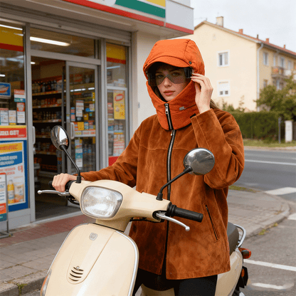 ⛄⛷【Połowa ceny jesień-zima】Nowa, ciepła, całkowicie zakrywająca, wiatroszczelna czapka z okularami rowerowymi