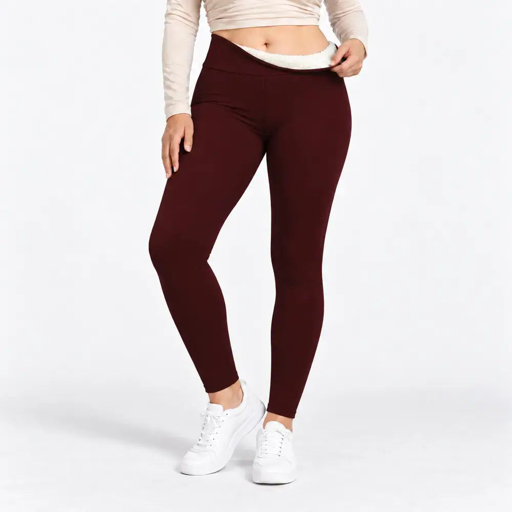 【S-2XL】Colanți termici de iarnă cu talie înaltă și efect modelator în zona abdomenului