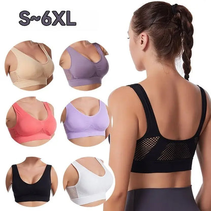 😍🎁【Pachet de 3 bucăți】✨ Sutien fără cusături pentru mărimi mari ❤️ Respirabil și răcoros 【40–120KG】🌬️💃