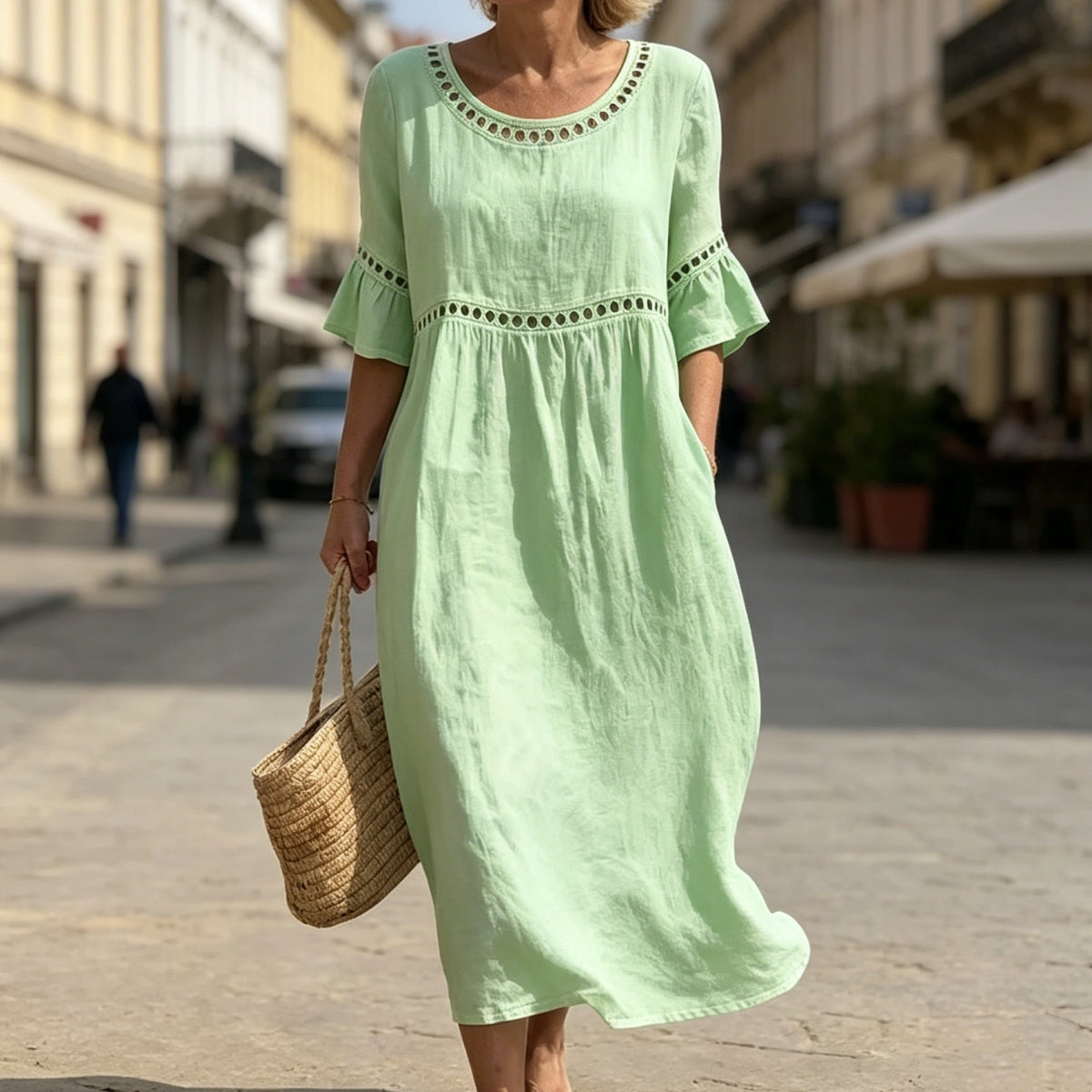 ✨🎉【S-3XL】Rochie nouă de vară pentru femei, confecționată din bumbac și in, respirabilă și moale, confortabilă de purtat