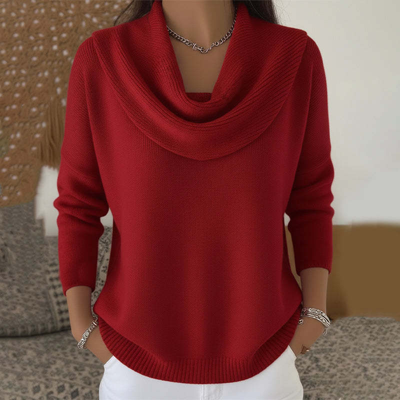 【S–3XL】Bluză tricotată nouă de damă, într-o singură culoare, pentru toamnă și iarnă – moale și confortabilă