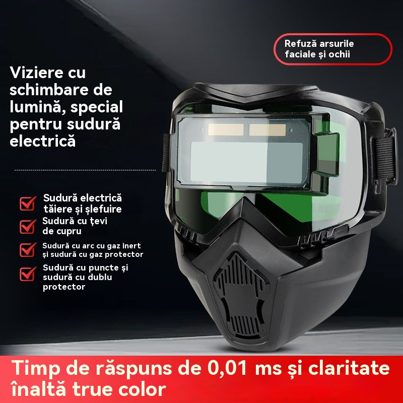 🔥【Kupte jednu, druhou dostanete zdarma】😎 Automatická svářečská kukla s ochrannou maskou, s vyměnitelnou fotocitlivou kazetou, vhodná pro svářeče 