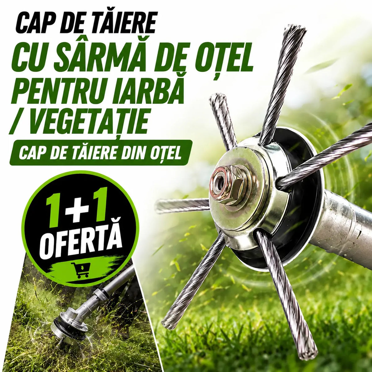 🌿🔥 Lame de schimb pentru mașini de tuns iarba/trimmere - lame din oțel pentru tăiere 🌿✂️⚙️