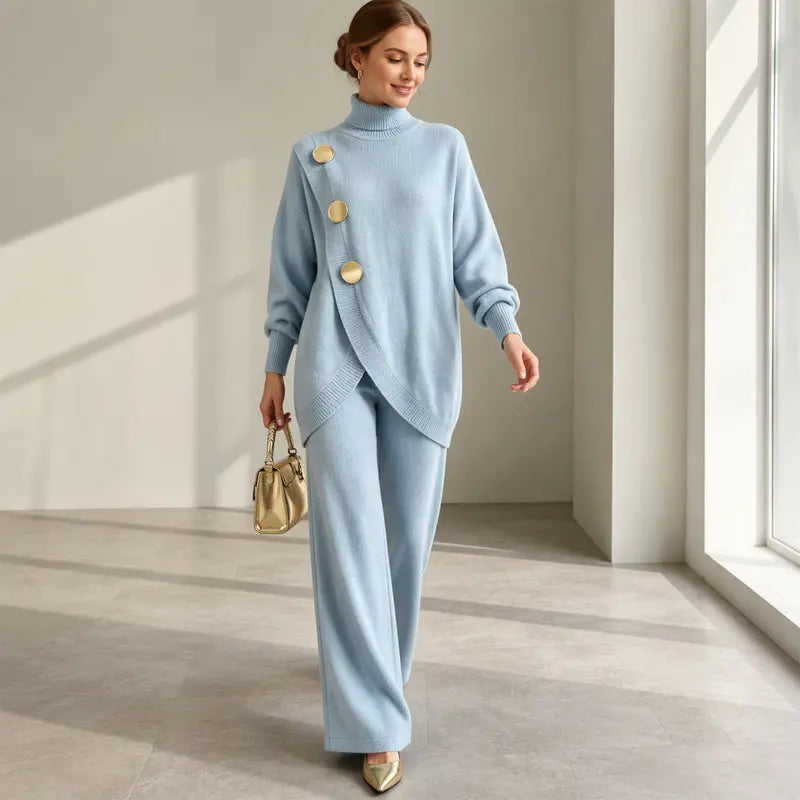 ✨🔥 La jumătate de preț + livrare gratuită 🚚💕 Set elegant pentru femei: maletă și pantaloni cu croială largă — Confortabil și modern 👗