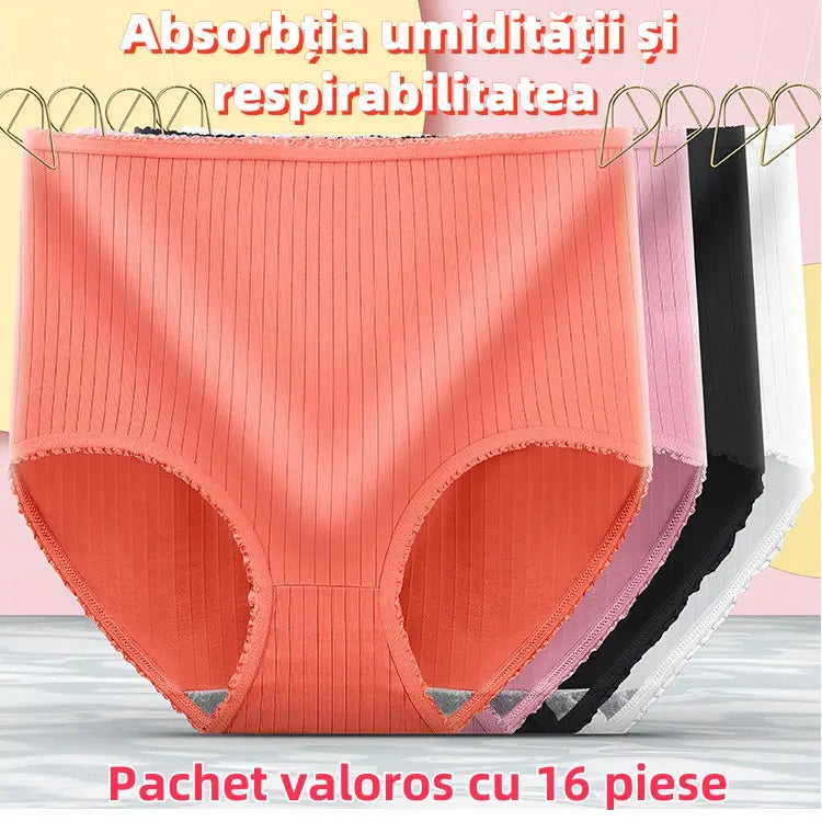 💖(8 bucăți) Ultima zi cu 50% reducere: Chiloți antibacterieni impermeabili cu talie înaltă